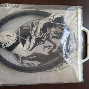 Black & White Embroidery Cross-Stitch Kit